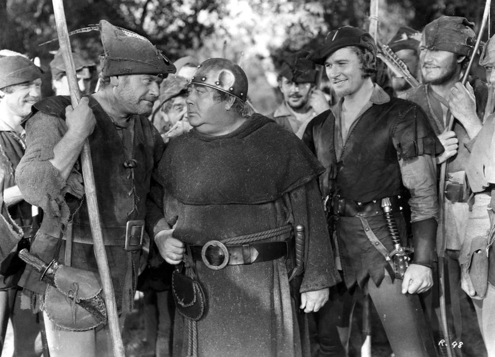 ADVENTURES OF ROBIN HOOD, Alan Hale Sr., Eugene Pallette, Errol Flynn, 1938