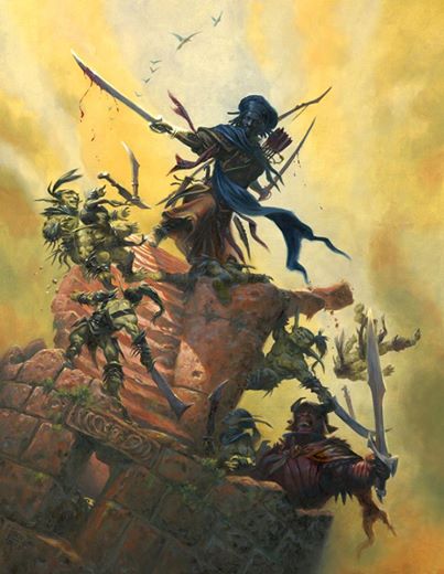 O estilo da arte muitas vezes lembra os grandes momentos do AD&D.